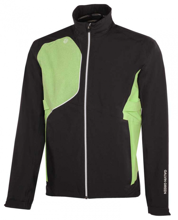 Galvin Green Pertex Regnjacka Ames Svart/Fresh Grön i gruppen Kläder / Herrkläder / VINDPLAGG hos Dimbo Golf AB (2156141-88102r)