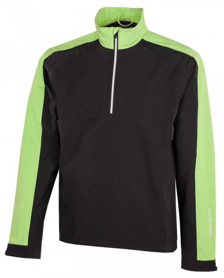 Galvin Green Pertex Regnjacka Adam Svart/Fresh Grön i gruppen Kläder / Herrkläder / REGNJACKOR hos Dimbo Golf AB (2156146-88102r)