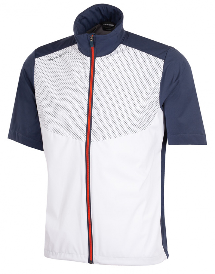 Galvin Green Kortärmad Vindjacka Interface-1 Herr Livingston Vit/Marinblå/Orange i gruppen Kläder / Herrkläder / VINDPLAGG / Galvin Green Vindjacka hos Dimbo Golf AB (2162083-13B4r)