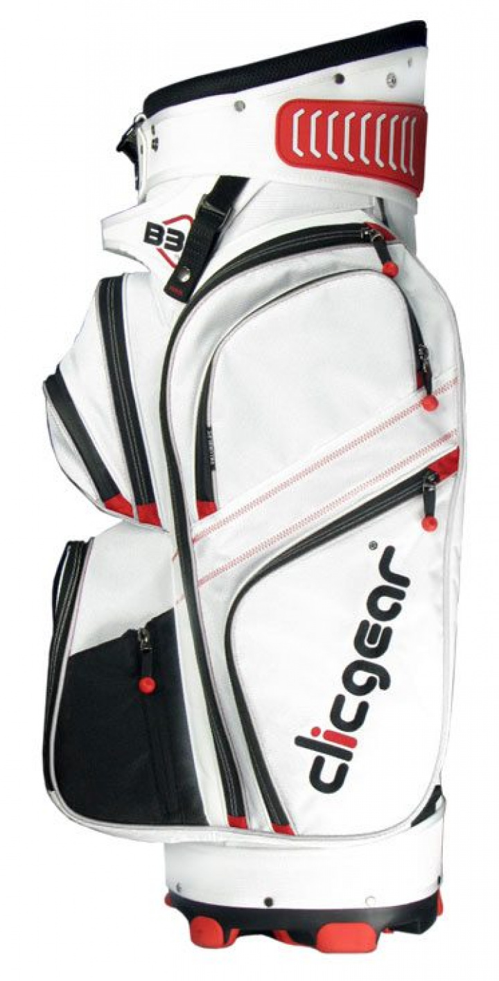 Clicgear Cartbag B3 Vit/Röd i gruppen Bagar / Vagnbagar hos Dimbo Golf AB (2412001-1055)