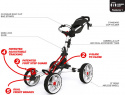 Clicgear Golfvagn 4-hjuling M8 Silver/Blå