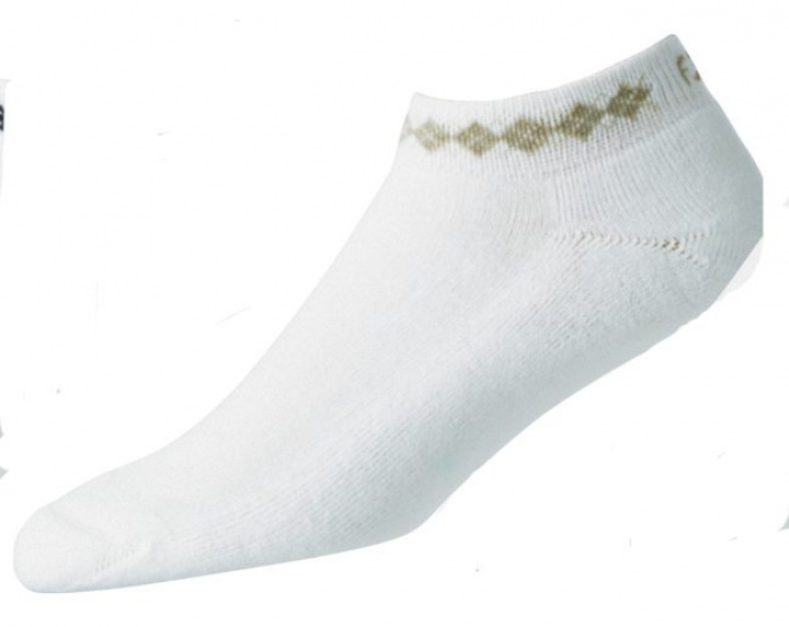FootJoy Strumpa Dam ProDry Lightweight Argyle 19311 Vit/Driftwood 36-40 i gruppen Kläder / Accessoarer / STRUMPOR hos Dimbo Golf AB (2508014-14)