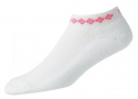 FootJoy Strumpa Dam ProDry Lightweight Argyle 19311 Vit/Rosa 36-40