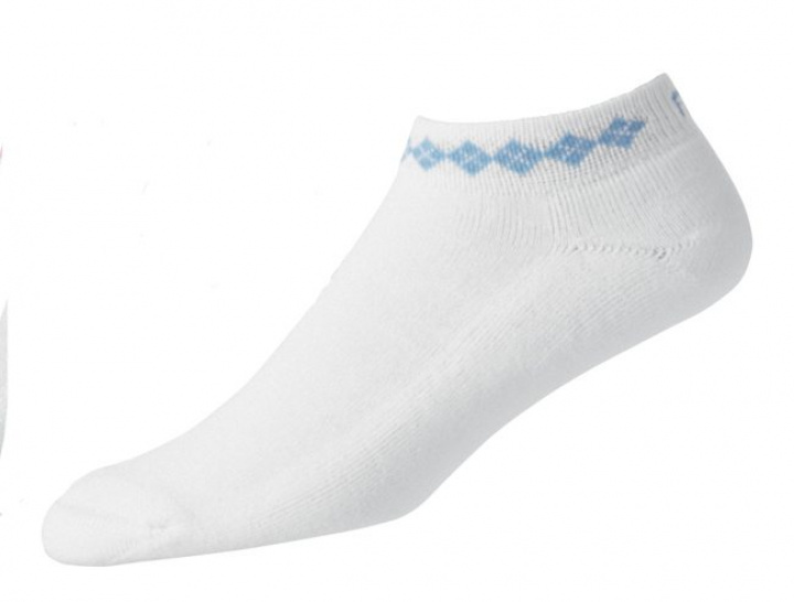 FootJoy Strumpa Dam ProDry Lightweight Argyle 19311 Vit/Ljusblå 36-40 i gruppen Kläder / Accessoarer / STRUMPOR hos Dimbo Golf AB (2508014-18)