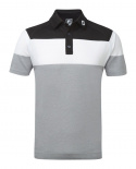 FootJoy Piké Raglan 92164 Svart/Vit/Grå