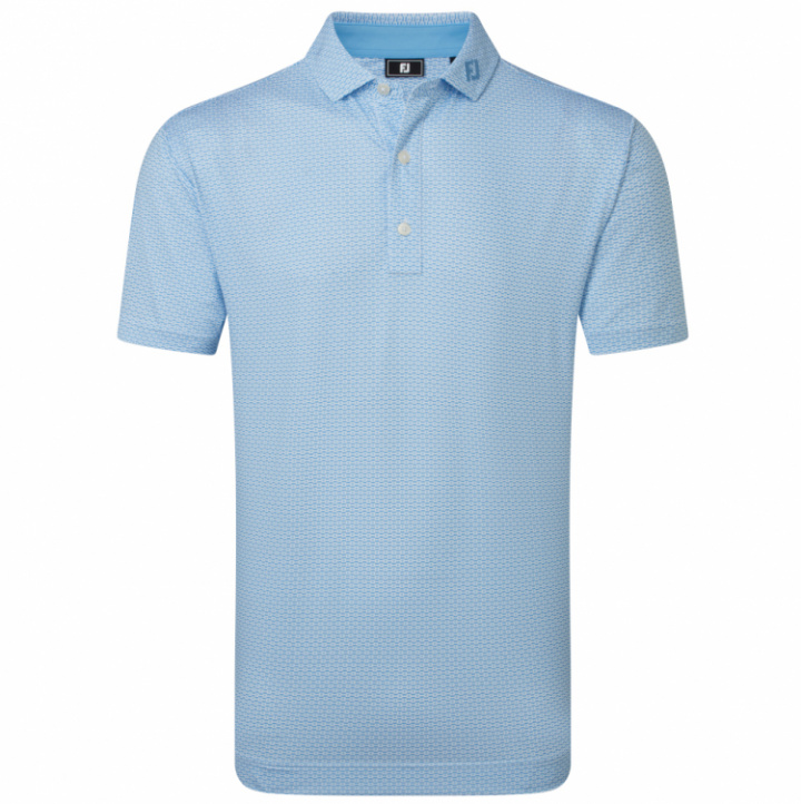 Footjoy Piké Nautical Flag Print Lisle - Blue Reef i gruppen Kläder / Herrkläder / KORTÄRMAT hos Dimbo Golf AB (2550015-392614r)