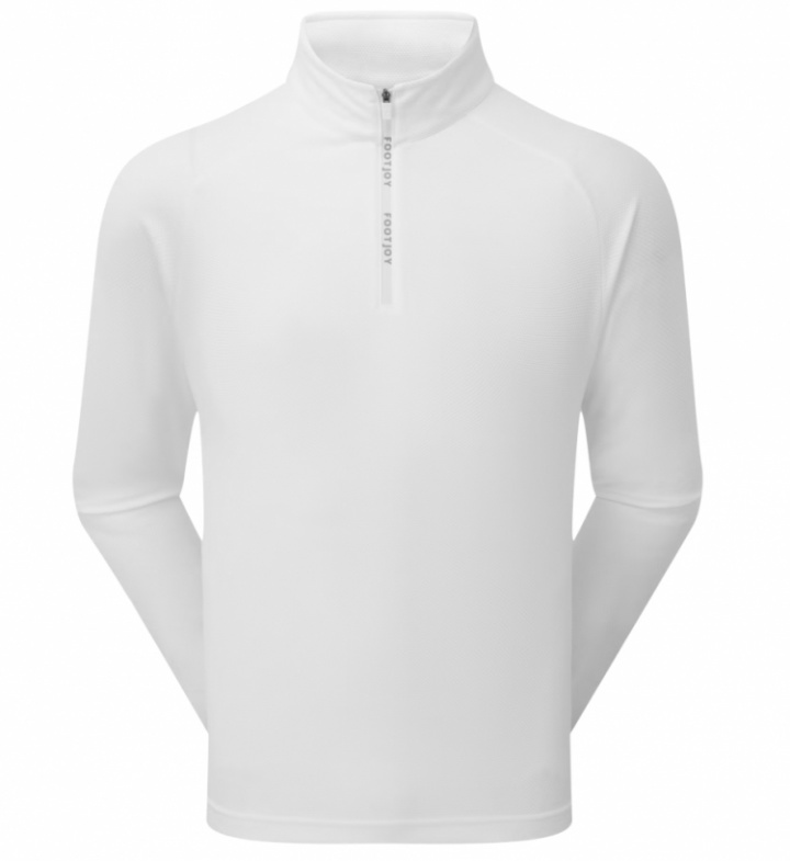 FootJoy Långärmad Golftröja Herr Wordmark CO Vit/Grå i gruppen Kläder / Herrkläder / LÅNGÄRMAT hos Dimbo Golf AB (2554020-393584r)