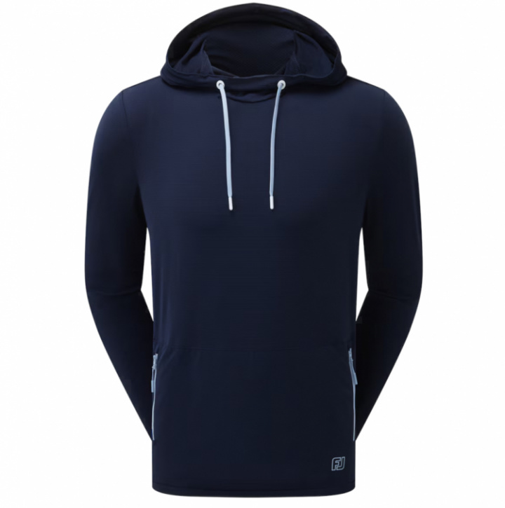 FootJoy Långärmad Golftröja Herr Tempo Hoodie Marinblå i gruppen Kläder / Herrkläder / LÅNGÄRMAT hos Dimbo Golf AB (2554021-393384r)