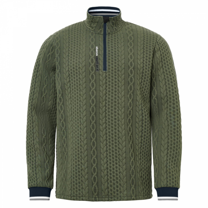 Abacus Långärm Woburn Halfzip Midlayer Forest i gruppen Kläder / Herrkläder / LÅNGÄRMAT hos Dimbo Golf AB (2754001-5171r)