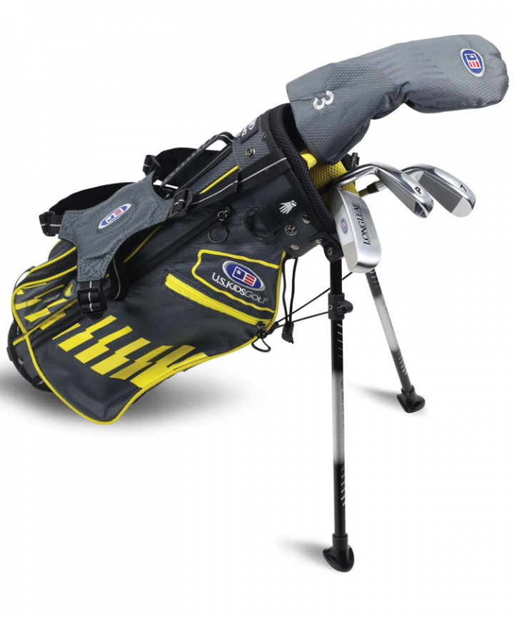 U.S.Kids Barnset WTs Höger 107-114 cm Grå/Gul 4 klubbor i gruppen Golfklubbor / Juniorklubbor / Golfset Barn hos Dimbo Golf AB (2873027-14760)