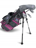 U.S.Kids Barnset WTs Vänster 107-122 cm Grå/Rosa 4 klubbor