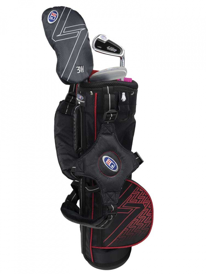 U.S.Kids Barnset UL7 W Höger 92-107 cm Svart/Röd 3 klubbor i gruppen Golfklubbor / Juniorklubbor / Golfset Barn hos Dimbo Golf AB (2873036-20101)