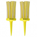 Pegs Brush-Tee 80mm Gul 2-pack