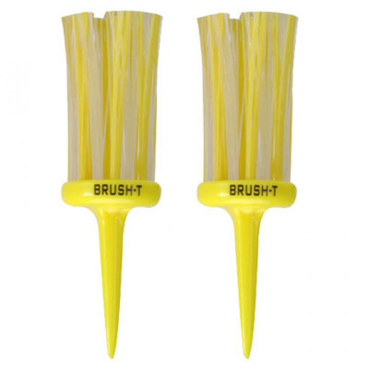 Pegs Brush-Tee 80mm Gul 2-pack i gruppen Tillbehör / Golftillbehör / Peggar hos Dimbo Golf AB (307951)