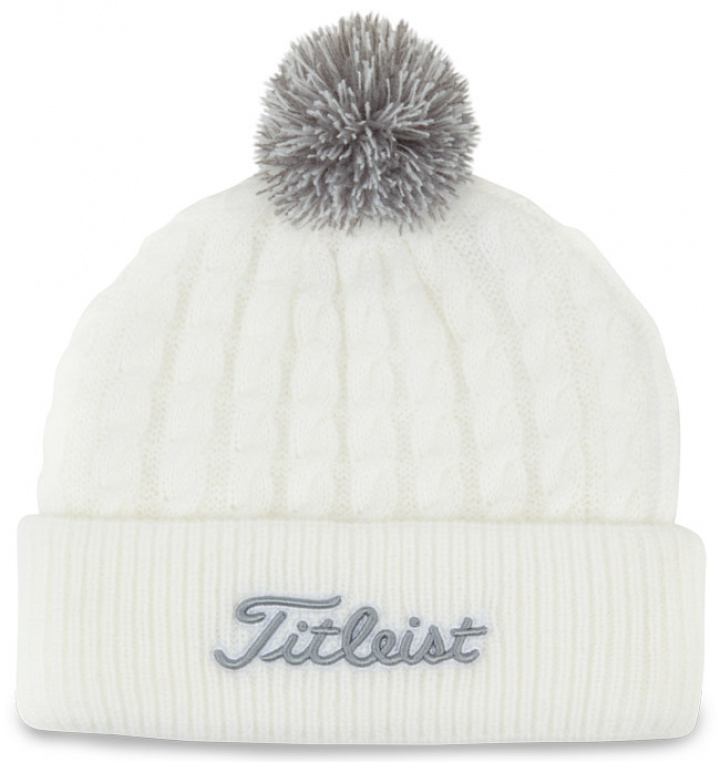 Titleist Mössa Cable Knit Pom Pom Vit/Grå i gruppen Kläder / Accessoarer / MÖSSOR hos Dimbo Golf AB (3204010-864216)