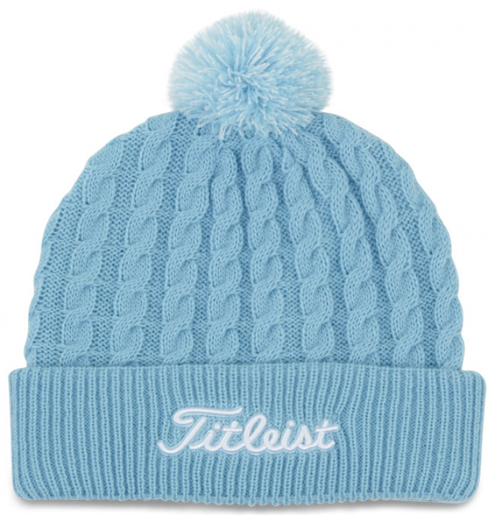 Titleist Mössa Cable Knit Pom Pom Sky/Vit i gruppen Kläder / Accessoarer / MÖSSOR hos Dimbo Golf AB (3204010-864223)