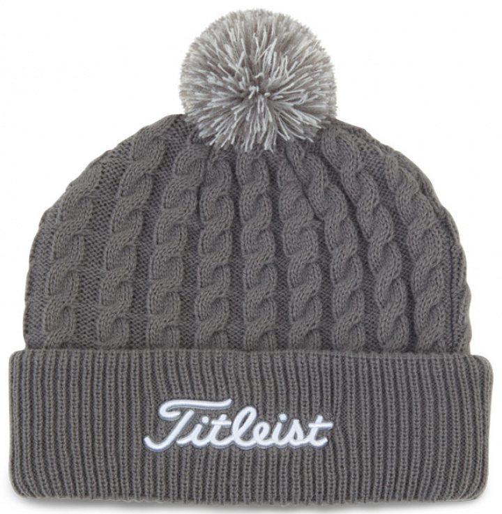 Titleist Mössa Cable Knit Pom Pom Grå/Vit i gruppen Kläder / Accessoarer / MÖSSOR hos Dimbo Golf AB (3204010-864308)