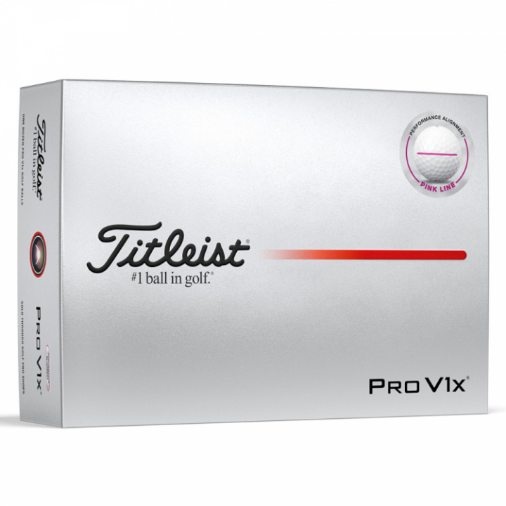 Titleist Pro V1x - Rosa Aim Performance i gruppen Golfbollar / Dussin hos Dimbo Golf AB (3216043-PinAim)