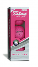 Titleist Golfboll Velocity Rosa (1st 3-pack)