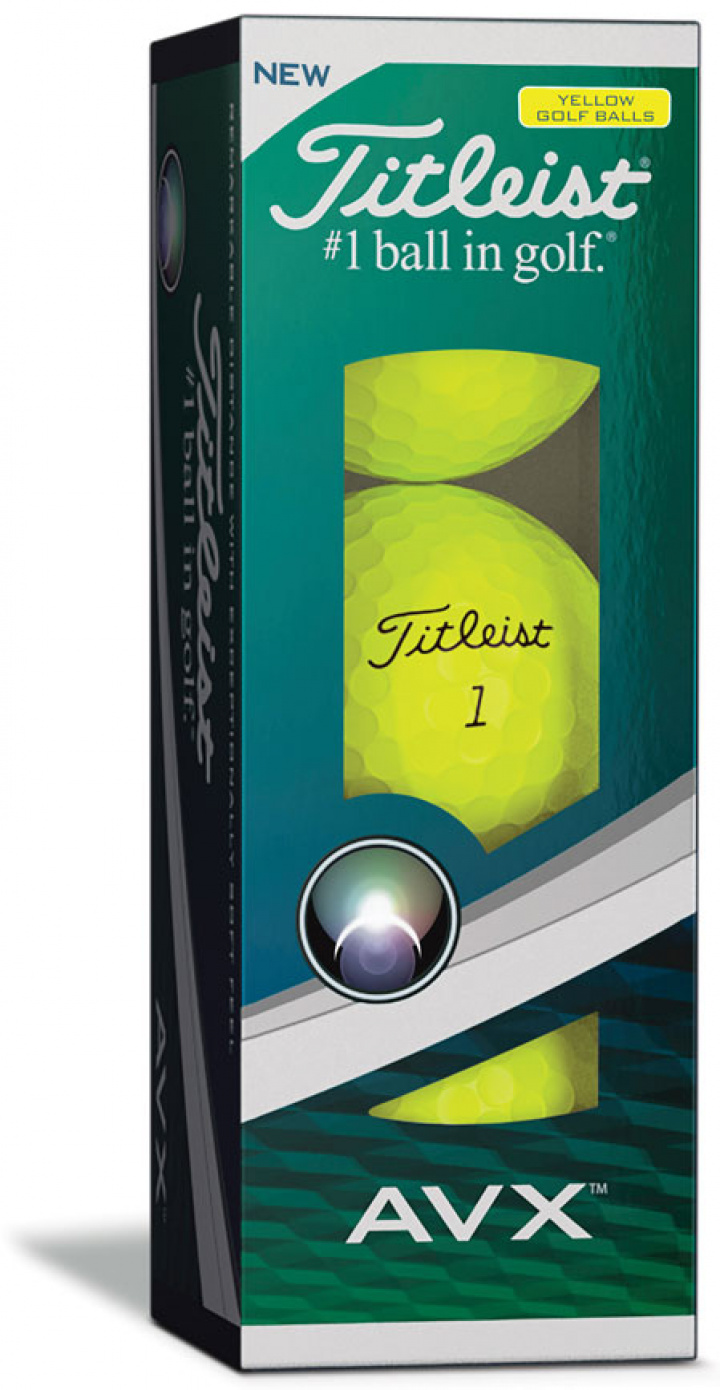 Titleist Golfboll AVX 2018 Gul (1st 3-pack) i gruppen Golfbollar / 3-pack hos Dimbo Golf AB (3218021-30)