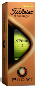 Titleist Golfboll Pro V1  Gul (1st 3-pack) 21