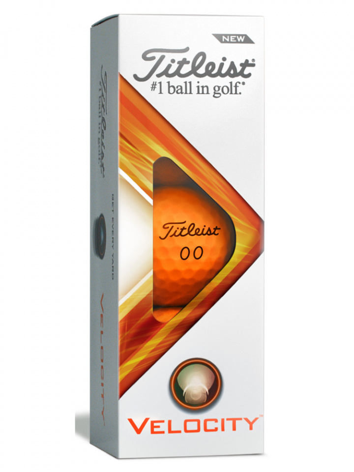 Titleist Golfboll Velocity 2022 Orange (1st 3-pack) i gruppen Golfbollar / 3-pack hos Dimbo Golf AB (3218035-60)