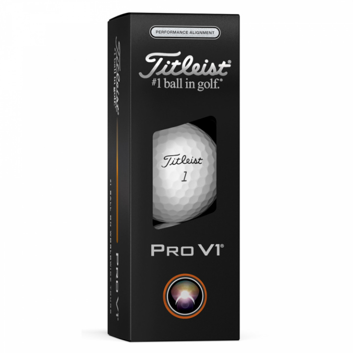 Titleist Golfboll Pro V1 Svart Aim Performance (1st 3-pack) i gruppen Golfbollar / 3-pack hos Dimbo Golf AB (3218047-BlaAim)