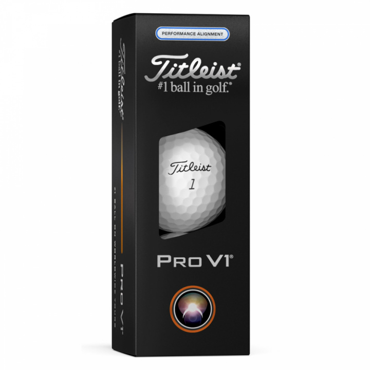 Titleist Golfboll Pro V1 Blå Aim Performance (1st 3-pack) i gruppen Golfbollar / 3-pack hos Dimbo Golf AB (3218047-BluAim)