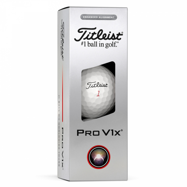 Titleist Golfboll Pro V1x Aim Enhanced (1st 3-pack) i gruppen Golfbollar / 3-pack hos Dimbo Golf AB (3218048-Aim)