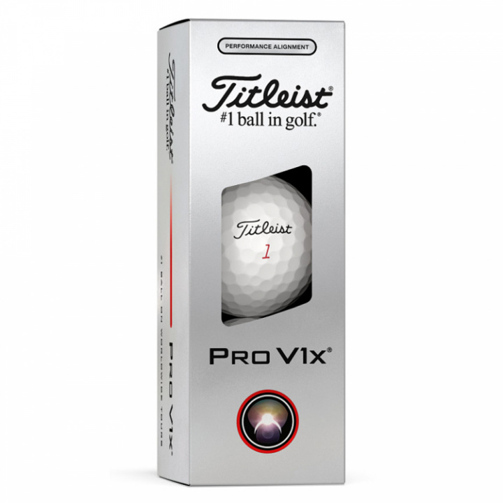 Titleist Golfboll Pro V1x Svart Aim Performance (1st 3-pack) i gruppen Golfbollar / 3-pack hos Dimbo Golf AB (3218048-BlaAim)