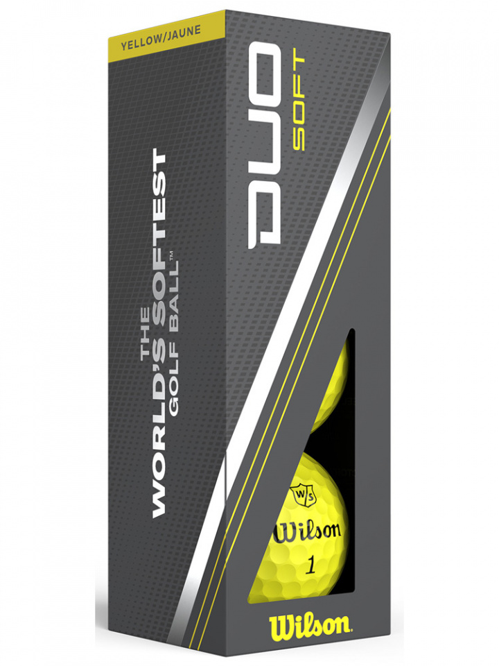 Wilson Duo Soft Golfbollar Gul (1st 3-pack) i gruppen Golfbollar / 3-pack hos Dimbo Golf AB (3418021-30)