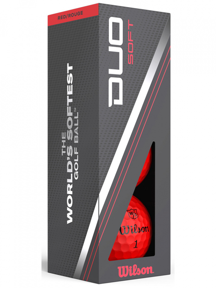 Wilson Staff Golfbollar Duo Soft Röd (1st 3-pack) i gruppen Golfbollar / 3-pack hos Dimbo Golf AB (3418021-50)