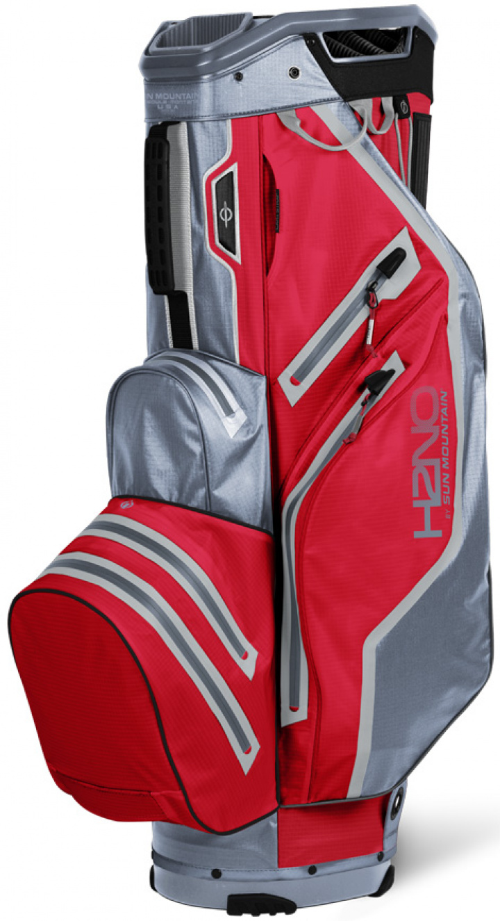 Sun Mountain Vagnbag H2NO Lite Röd/Nickel i gruppen Bagar / Vagnbagar Vattentäta / Sun Mountan Vattentät Vagnbag hos Dimbo Golf AB (3512041-RN)