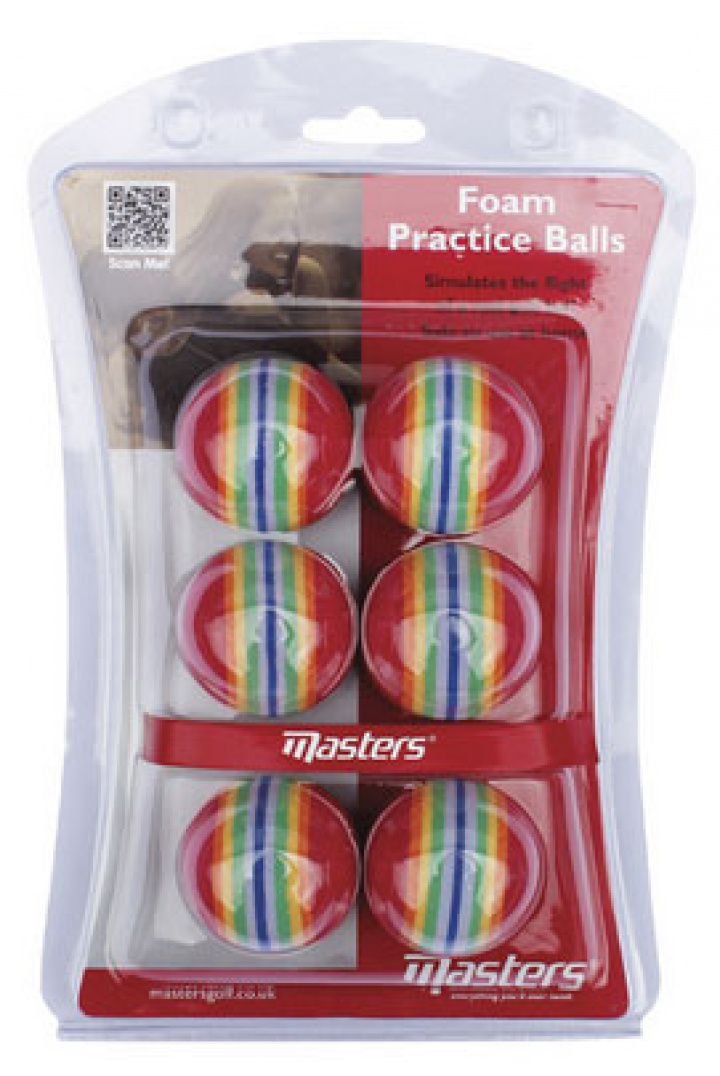 Golfboll Övningsbollar 6-pack Randiga Blister i gruppen Tillbehör / Golftillbehör / Övningsbollar hos Dimbo Golf AB (4081003-2)