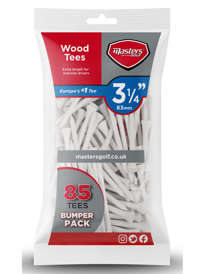 Golfpeggar Masters Trä 83 mm 85 st i gruppen Tillbehör / Golftillbehör / Peggar hos Dimbo Golf AB (4081056-0090)
