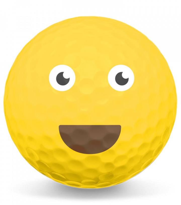 Golfboll Smiley Leende Smiley med öppen mun i gruppen Golfbollar / Alternativa Golfbollar hos Dimbo Golf AB (4087001-0106)