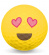 Golfboll Smiley med hjrtformade gon