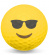 Golfboll Smiley med solglasgon