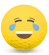 Golfboll Smiley Skrattande Smiley med gldjetrar