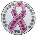 Golfgear Markör med clip Bling Rosabandet Vit/Rosa Golfboll