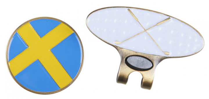 Golfgear Markör med clip Sverige (Blister) i gruppen Tillbehör / Golftillbehör / Markörer hos Dimbo Golf AB (4181100-0072)