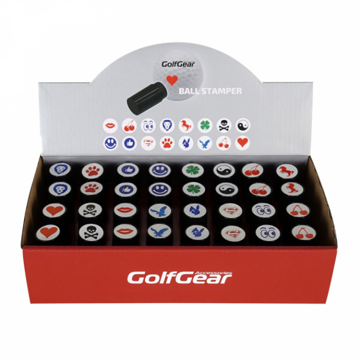 Golfgear Bollstämplar Display 32st i gruppen Tillbehör / Golftillbehör / Övriga Golftillbehör hos Dimbo Golf AB (4181607-0076)