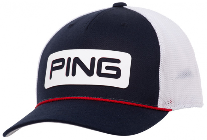 Ping Keps All-American Trucker Marinblå/Vit i gruppen Golfkläder / Accessoarer / Golfkepsar hos Dimbo Golf AB (4502031-8910)