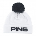 Ping Mössa Classic Bobble Knit Vit/Svart