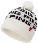 Ping Mössa Logo Bobble Vit (Svart Text)
