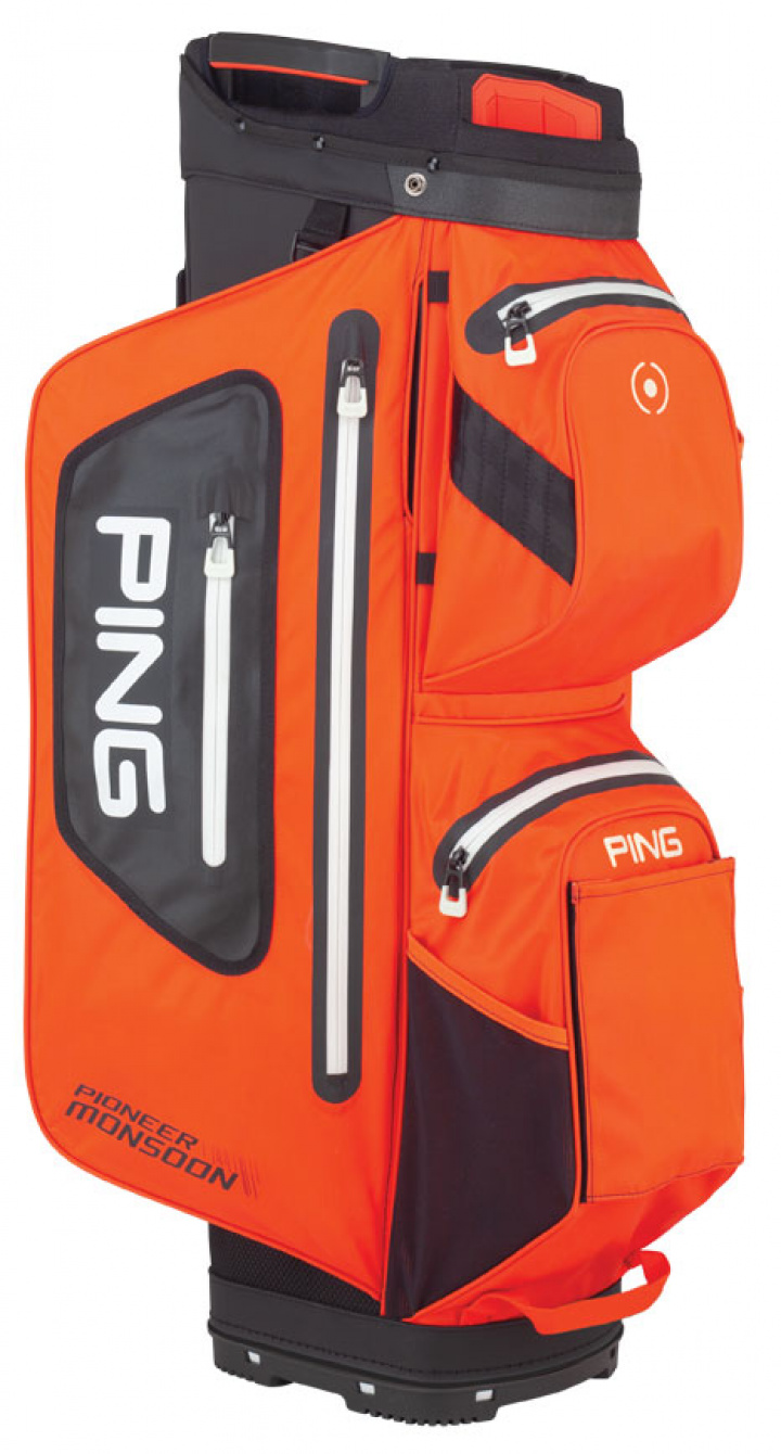 Ping Vagnbag Pioneer Monsoon Atomic Orange/Svart i gruppen Bagar / Vagnbagar Vattentäta hos Dimbo Golf AB (4512028-6099)