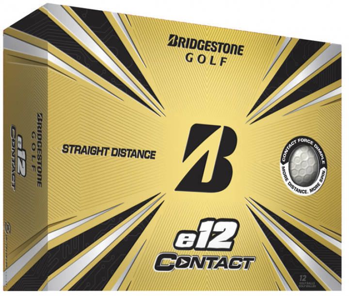 Bridgestone Golfboll E12 Contact Vit (1st duss) i gruppen Golfbollar / Dussin hos Dimbo Golf AB (4916021-10)