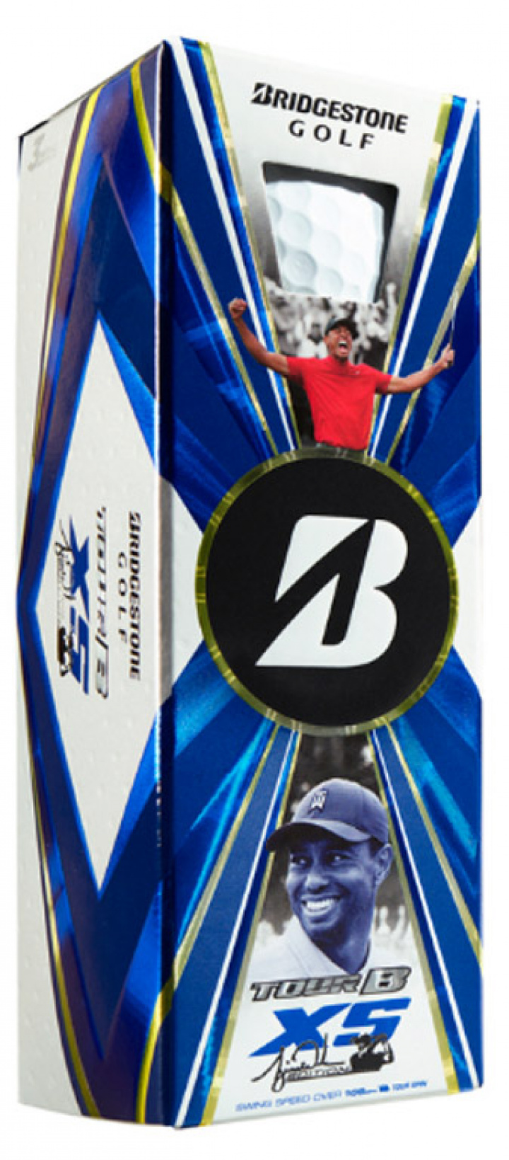 Bridgestone Golfboll 2022 Tour B XS Vit Tiger Edition (1st 3-pack) i gruppen Golfbollar / Bridgestone Golfbollar hos Dimbo Golf AB (4918026-10TE)