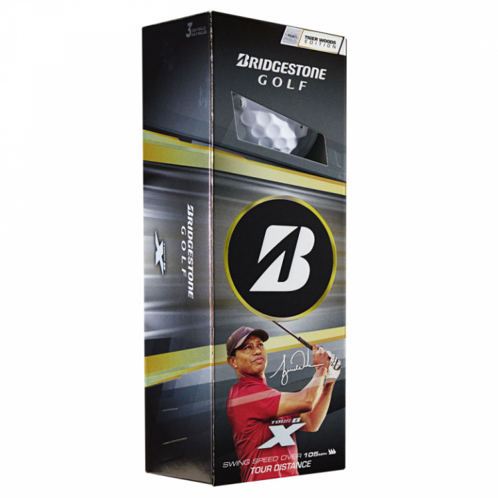 Bridgestone Golfboll 2026 Tour B XS Vit Tiger Edition (1st 3-pack) i gruppen Golfbollar / Bridgestone Golfbollar hos Dimbo Golf AB (4918034-26BXT)