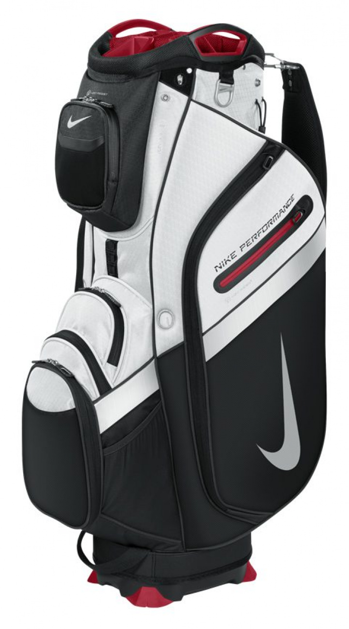 Nike Vagnbag Performance Cart IV Vit/Silver/Gym Red i gruppen Bagar / Vagnbagar hos Dimbo Golf AB (5012024-106)